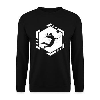 Volley-ball Volleyball Femmes - Sweat-shirt Unisexe - noir - Devant - Alina (178cm) & Michal (187cm)
