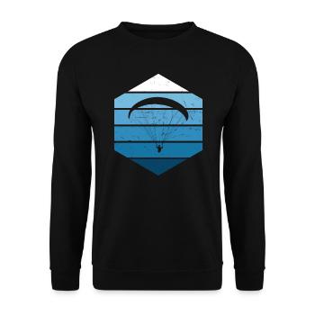 Men's Paragliding Paraglider Women Paragliding - Unisex Sweatshirt - black - Front - Alina (178cm) & Michal (187cm)
