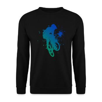 cyclisme BMX vélo femmes bmx hommes bmx garçons - Sweat-shirt Unisexe - noir - Devant - Alina (178cm) & Michal (187cm)