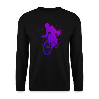 Road Bike Men Road Bike Road Bike Road Cyclist - Unisex Sweatshirt - black - Front - Alina (178cm) & Michal (187cm)