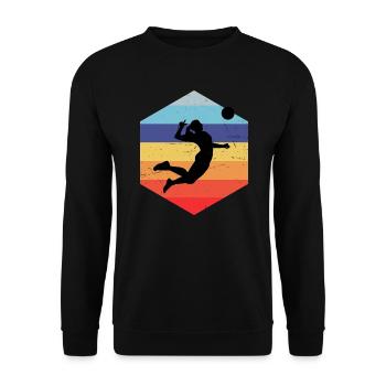 Volley-ball Joueurs de volley-ball Volley-ball - Sweat-shirt Unisexe - noir - Devant - Alina (178cm) & Michal (187cm)