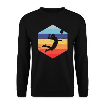 Volleyball players Women's Volley volleyball players - Unisex Sweatshirt - black - Front - Alina (178cm) & Michal (187cm)