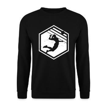 Joueur de volleyball masculin Volleyball féminin Joueur de volleyball féminin - Sweat-shirt Unisexe - noir - Devant - Alina (178cm) & Michal (187cm)