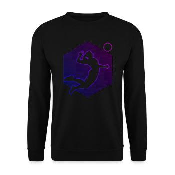 Volleyballer Volleyball Volleyballspielen - Sweat-shirt Unisexe - noir - Devant - Alina (178cm) & Michal (187cm)