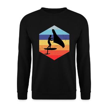 Hydroptère à ailure hommes Wingfoil femmes - Sweat-shirt Unisexe - noir - Devant - Alina (178cm) & Michal (187cm)