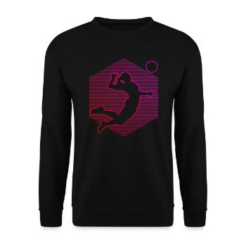 Women's Volleyball Men's Volleyball Player - Unisex Sweatshirt - black - Front - Alina (178cm) & Michal (187cm)