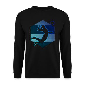 Joueur de volley-ball Volley-ball - Sweat-shirt Unisexe - noir - Devant - Alina (178cm) & Michal (187cm)