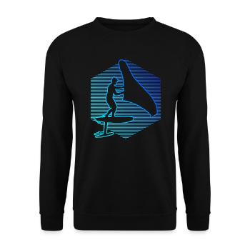 ladies wingfoil foilwing wingsurf wingsurf - Unisex Sweatshirt - black - Front - Alina (178cm) & Michal (187cm)