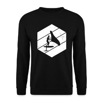 wingsurf hydrofoil foilwing wingfoil Femmes - Sweat-shirt Unisexe - noir - Devant - Alina (178cm) & Michal (187cm)