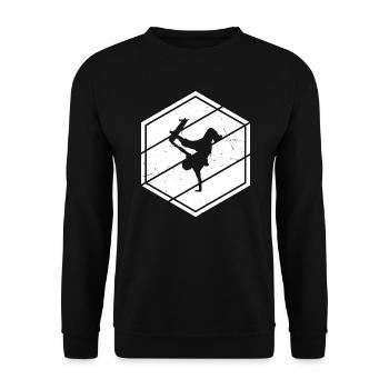 Skateboard Skateboarder Homme Skater Skater Skating - Sweat-shirt Unisexe - noir - Devant - Alina (178cm) & Michal (187cm)