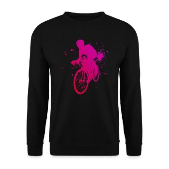 Hommes Vélo de route Vélo de route Femmes - Sweat-shirt Unisexe - noir - Devant - Alina (178cm) & Michal (187cm)