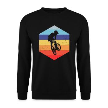 Bike bmx boys bmx men bmx bike women - Unisex Sweatshirt - black - Front - Alina (178cm) & Michal (187cm)