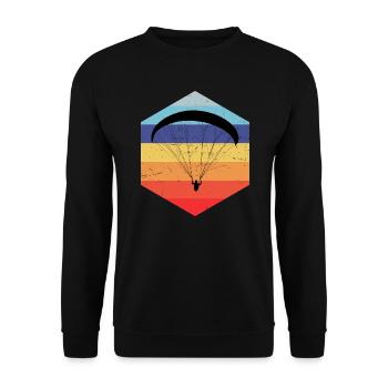 Paraglider Paragliding Gleitschirmfliegen - Unisex Pullover - Schwarz - Vorne - Alina (178cm) & Michal (187cm)