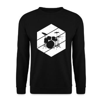 Drum Kit Percussionist Drums Women - Unisex Sweatshirt - black - Front - Alina (178cm) & Michal (187cm)
