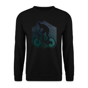 Cycling MTB Women Cycling Cycling Mountain Bike - Unisex Sweatshirt - black - Front - Alina (178cm) & Michal (187cm)