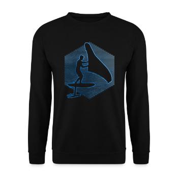 Wingfoil Femmes Hommes wingsurf hydrofoil wingsurfe - Sweat-shirt Unisexe - noir - Devant - Alina (178cm) & Michal (187cm)