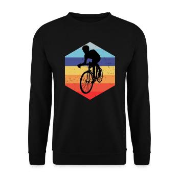 Hommes Vélo de route Vélo de route Vélo de route Femmes Vélo de route - Sweat-shirt Unisexe - noir - Devant - Alina (178cm) & Michal (187cm)