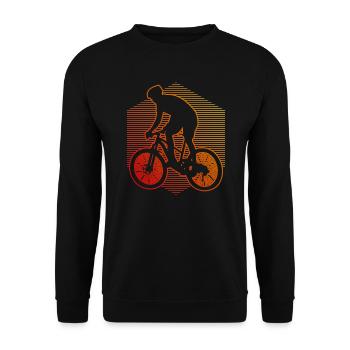 Cycling Cyclists MTB Mountain bikers Cycling - Unisex Sweatshirt - black - Front - Alina (178cm) & Michal (187cm)