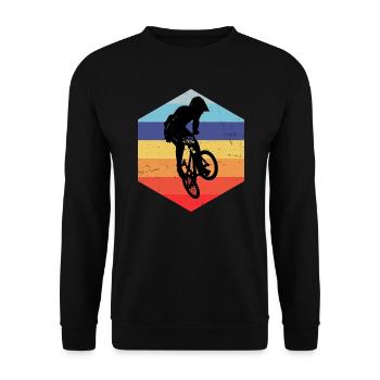BMX vélo vélo femmes hommes cyclisme bmx garçons - Sweat-shirt Unisexe - noir - Devant - Alina (178cm) & Michal (187cm)