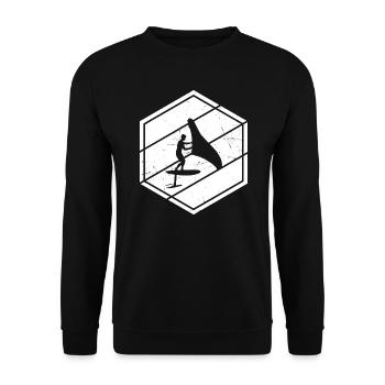 wingsurfen wingsurf hydrofoil men wingfoil - Unisex Sweatshirt - black - Front - Alina (178cm) & Michal (187cm)