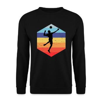 Fistball Volleyball féminin Fistball Fistball Jeu de Fistball - Sweat-shirt Unisexe - noir - Devant - Alina (178cm) & Michal (187cm)