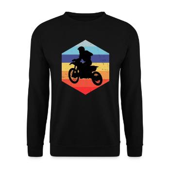 Motocross Femmes Dirtbike Supermoto Dirt Bike - Sweat-shirt Unisexe - noir - Devant - Alina (178cm) & Michal (187cm)