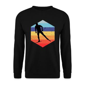 Cross-country skiing Classic Cross-country skiing Classic Cross-country skiing Skati - Unisex Sweatshirt - black - Front - Alina (178cm) & Michal (187cm)