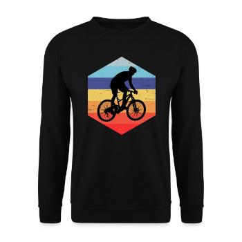 Cyclisme Femmes VTT Cyclisme Hommes VTT - Sweat-shirt Unisexe - noir - Devant - Alina (178cm) & Michal (187cm)