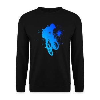bmx jungen Bike bmx fahrrad Herren Radfahren - Unisex Pullover - Schwarz - Vorne - Alina (178cm) & Michal (187cm)