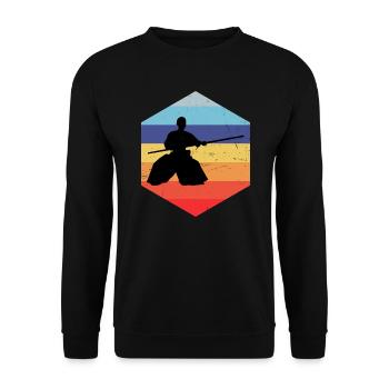 Martial Arts Kampfsport Aikidoka Aikido Herren - Unisex Pullover - Schwarz - Vorne - Alina (178cm) & Michal (187cm)