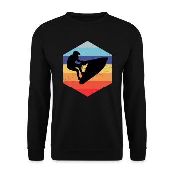 Women's Water Sports Jet Ski Riding Men's Jet Ski - Unisex Sweatshirt - black - Front - Alina (178cm) & Michal (187cm)