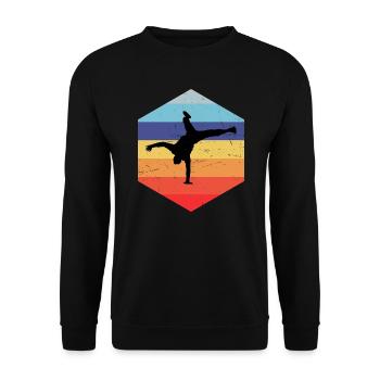 Breakdance Bgirl Bboy Break Dance pour hommes - Sweat-shirt Unisexe - noir - Devant - Alina (178cm) & Michal (187cm)