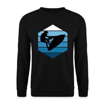 Jetskiing Women Jet Ski Riding Jet Ski Water Sports - Unisex Sweatshirt - black - Front - Alina (178cm) & Michal (187cm)