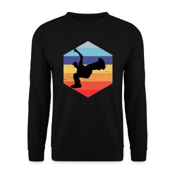 Bboy Breakdance Women Hiphop Men Hip Hop - Unisex Sweatshirt - black - Front - Alina (178cm) & Michal (187cm)