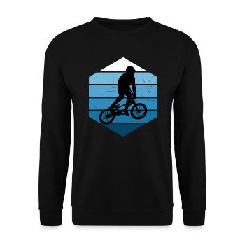 Femmes BMX Cyclisme Vélo BMX Vélo BMX Garçons - Sweat-shirt Unisexe - noir - Devant - Alina (178cm) & Michal (187cm)