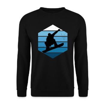 Snowboarding Men Women Snowboarder Snowboard - Unisex Sweatshirt - black - Front - Alina (178cm) & Michal (187cm)