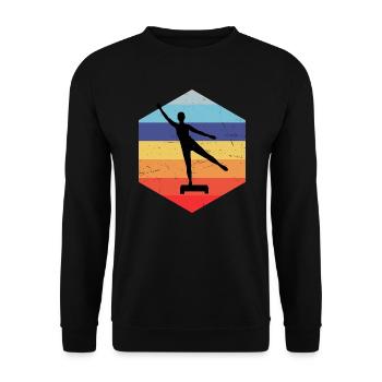 Fitnesstraining Aerobic Aerobic Fitness - Unisex Pullover - Schwarz - Vorne - Alina (178cm) & Michal (187cm)