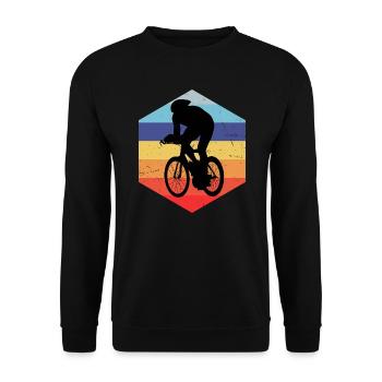 Men's Road Bike Road Bike Road Bike - Unisex Sweatshirt - black - Front - Alina (178cm) & Michal (187cm)
