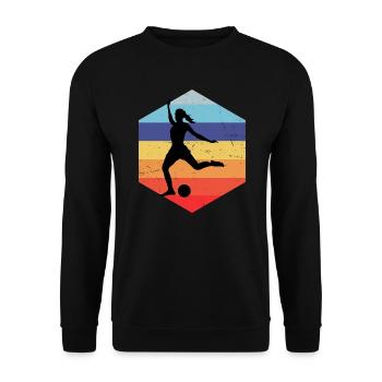 Football féminin Jouer au football masculin Football - Sweat-shirt Unisexe - noir - Devant - Alina (178cm) & Michal (187cm)