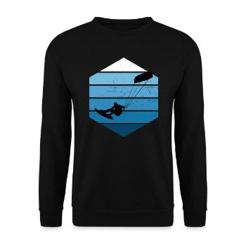 Kitesurfing Kitesurf Kitesurfer Kite Kite - Unisex Sweatshirt - black - Front - Alina (178cm) & Michal (187cm)