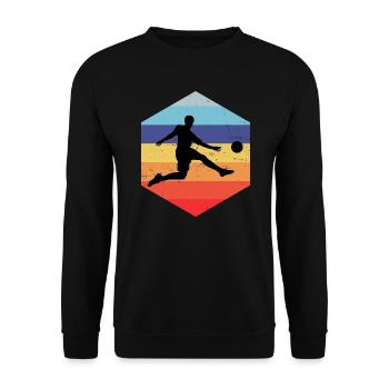 Football Football Jeu de football Football Hommes - Sweat-shirt Unisexe - noir - Devant - Alina (178cm) & Michal (187cm)