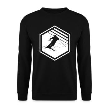 Ski Jumping Herren Freestyle Ski Slopestyle - Unisex Pullover - Schwarz - Vorne - Alina (178cm) & Michal (187cm)