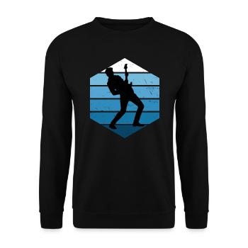 Guitar electronic guitar Egitarre akustische gitar - Unisex Pullover - Schwarz - Vorne - Alina (178cm) & Michal (187cm)
