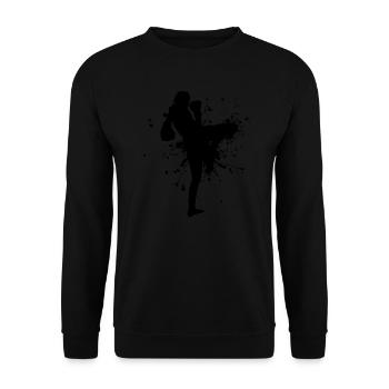 Thai Boxing Women Thai Boxing Men Thai Boxing - Unisex Sweatshirt - black - Front - Alina (178cm) & Michal (187cm)