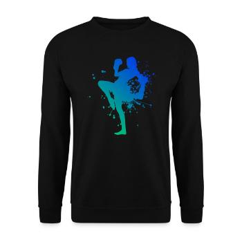 Kickboxing Women Kickboxing Boxing Men - Unisex Sweatshirt - black - Front - Alina (178cm) & Michal (187cm)