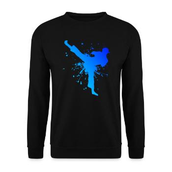 Kickboxing Kickboxing Boxe masculine - Sweat-shirt Unisexe - noir - Devant - Alina (178cm) & Michal (187cm)
