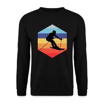 Stunt Ski Skiers Skiing Winter Sports - Unisex Sweatshirt - black - Front - Alina (178cm) & Michal (187cm)