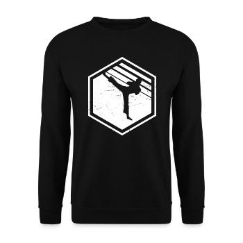 Boxe Kickboxer Kickbox Kickboxen Kickboxing - Sweat-shirt Unisexe - noir - Devant - Alina (178cm) & Michal (187cm)