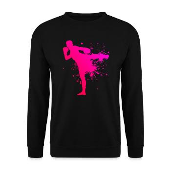 Boxe Thaï Muay Thaï Boxeur Thaï Femmes Boxe Thaï - Sweat-shirt Unisexe - noir - Devant - Alina (178cm) & Michal (187cm)