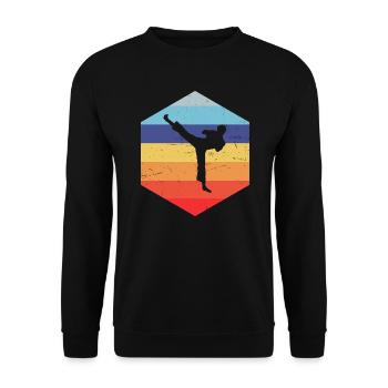 Kickboxer Kickbox Boxen Kickboxen Kickboxing - Unisex Sweatshirt - black - Front - Alina (178cm) & Michal (187cm)